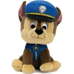 Descubra o Peluche Chase da Patrulha Pata, um peluche infantil certificado CE, feito em poliéster suave e enchimento fofo. Ideal para crianças corajosas que adoram aventuras da Nick Jr.