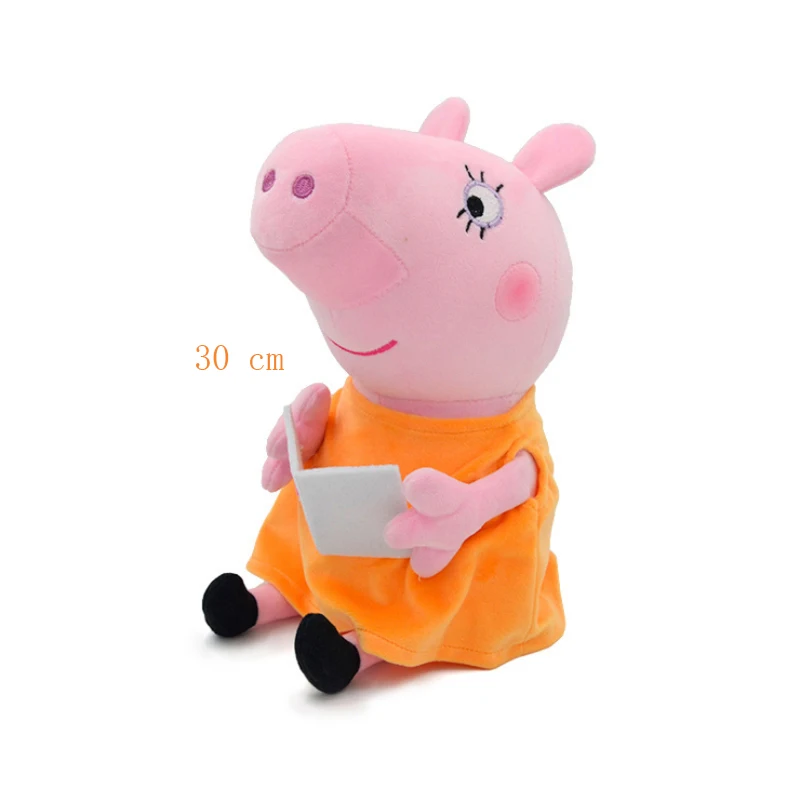 Peluche Mamã Porquinha 30cm – Peluche Infantil de Peppa Pig para Crianças Com 30cm de altura, o Peluche Mamã Porquinha é perfeito para crianças a partir de 3 anos. Feito de algodão macio e com enchimento de polipropileno, é ideal para abraços e brincadeiras. Um presente encantador para os fãs de Peppa Pig!