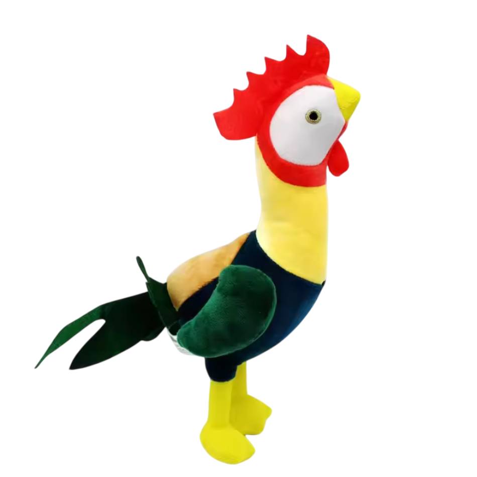 Descubra o Peluche Hei Hei de 20cm, inspirado no hilariante galo do filme Moana – Vaiana. Macio, colorido e perfeito como presente ou peça de coleção para fãs da Disney!