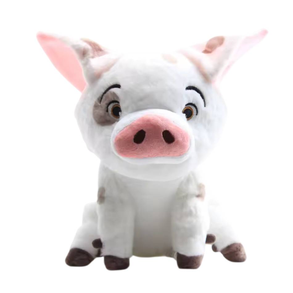 Descubra o Peluche Pua de 20cm, inspirado no filme Moana – Vaiana. Um peluche infantil macio e cheio de detalhes encantadores, perfeito como presente ou peça de coleção para fãs da Disney!