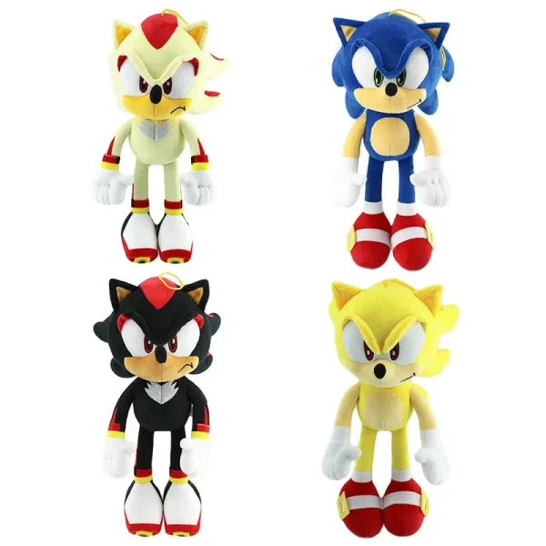 Descubra o Peluche Super Shadow Sonic 33cm, perfeito para fãs de Sonic e aventuras. Seguro, macio e cheio de detalhes, é ideal para crianças +3 anos e colecionadores.