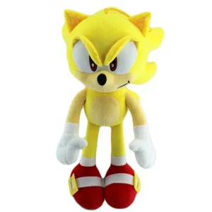 Conheça o Peluche Super Sonic 33cm, inspirado no herói icónico dos filmes e jogos. Macio, seguro e ideal para crianças +3 anos, é o presente perfeito para fãs de aventura e fantasia!