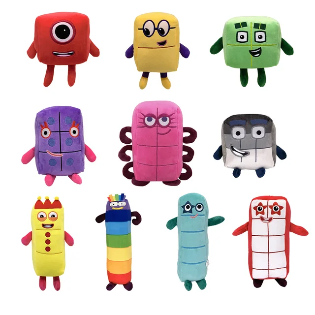 Adquira o Conjunto de Peluches Numberblocks com 10 personagens educativas! Ideal para crianças a partir de 3 anos, esses peluches macios e coloridos ajudam no aprendizado de números de forma divertida e segura.