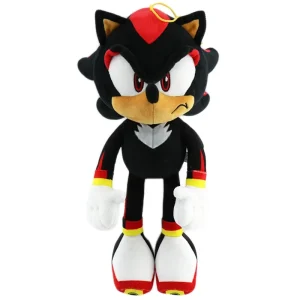 Descubra o Peluche Shadow Black Sonic 33cm, inspirado no enigmático rival de Sonic. Seguro, macio e ideal para crianças +3 anos, é o presente perfeito para fãs de aventura e fantasia!