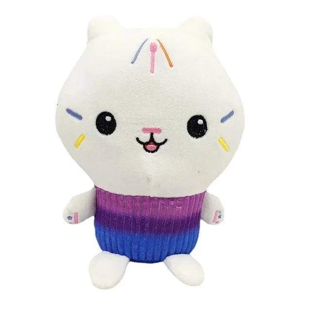 Descubra o peluche Bolinho da Casa de Bonecas da Gabby! Com 20 cm de altura, é macio, seguro e perfeito para crianças a partir dos 3 anos. Adote este amigo felpudo hoje!