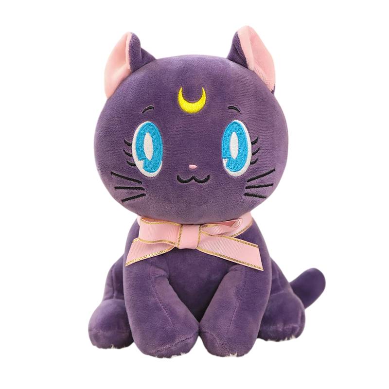 Descobre o Peluche Navegantes da Lua - Luna, inspirado na icónica gata guia da série! Suave, detalhado e disponível em dois tamanhos, é perfeito para crianças e fãs a partir dos 3 anos.