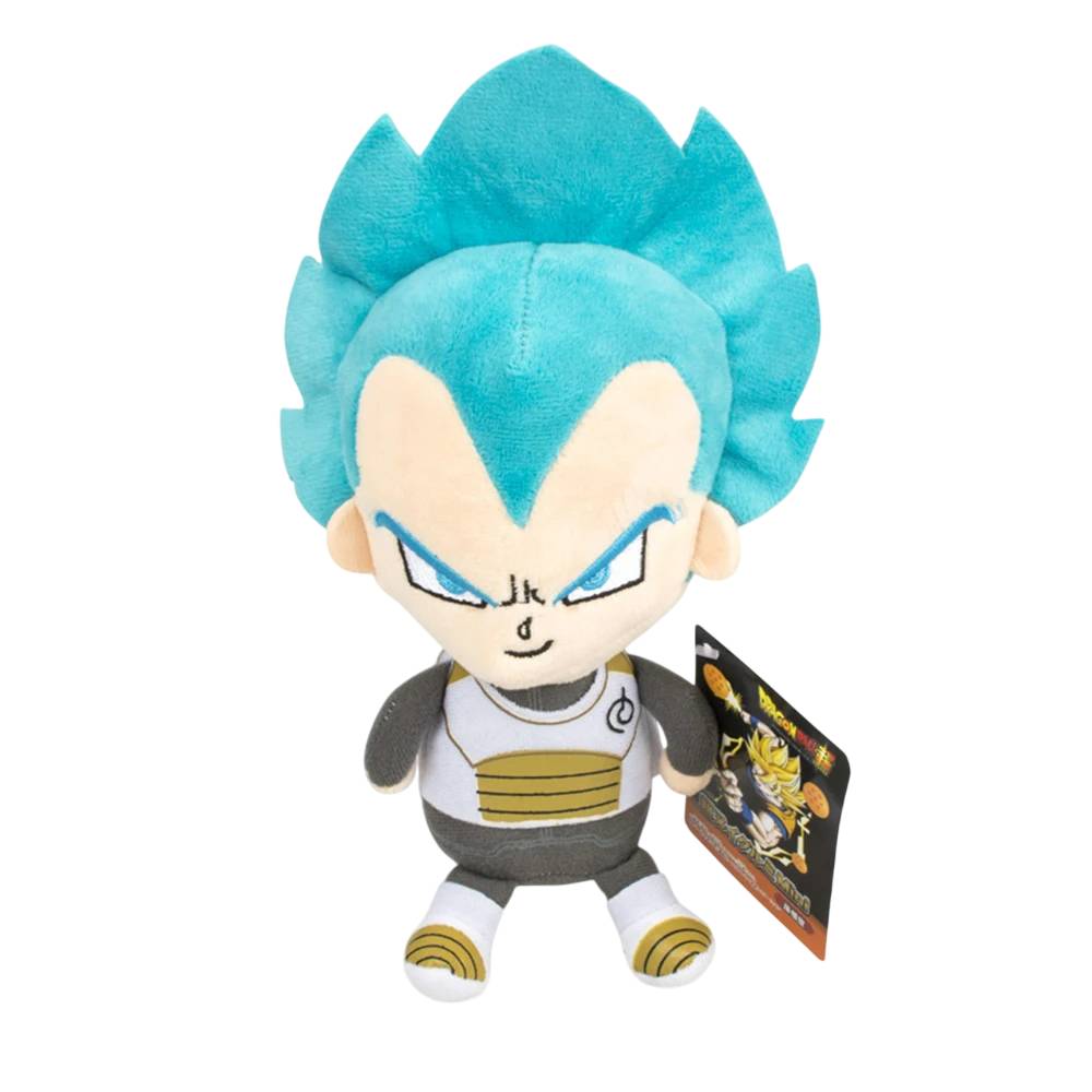 Descubra o Peluche Vegeta Super Saiyajin Azul Dragon Ball 20cm! Um peluche infantil perfeito para fãs de anime, com detalhes incríveis da forma Super Saiyajin Blue. Ideal para crianças e colecionadores.