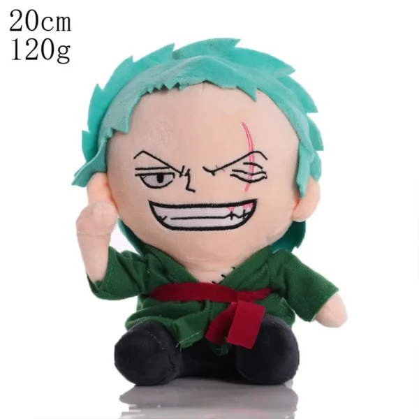 Descubra o Peluche Roronoa Zoro One Piece 20cm, inspirado no lendário espadachim da tripulação do Chapéu de Palha. Seguro, macio e perfeito para fãs de anime. Compre já na Plushie!