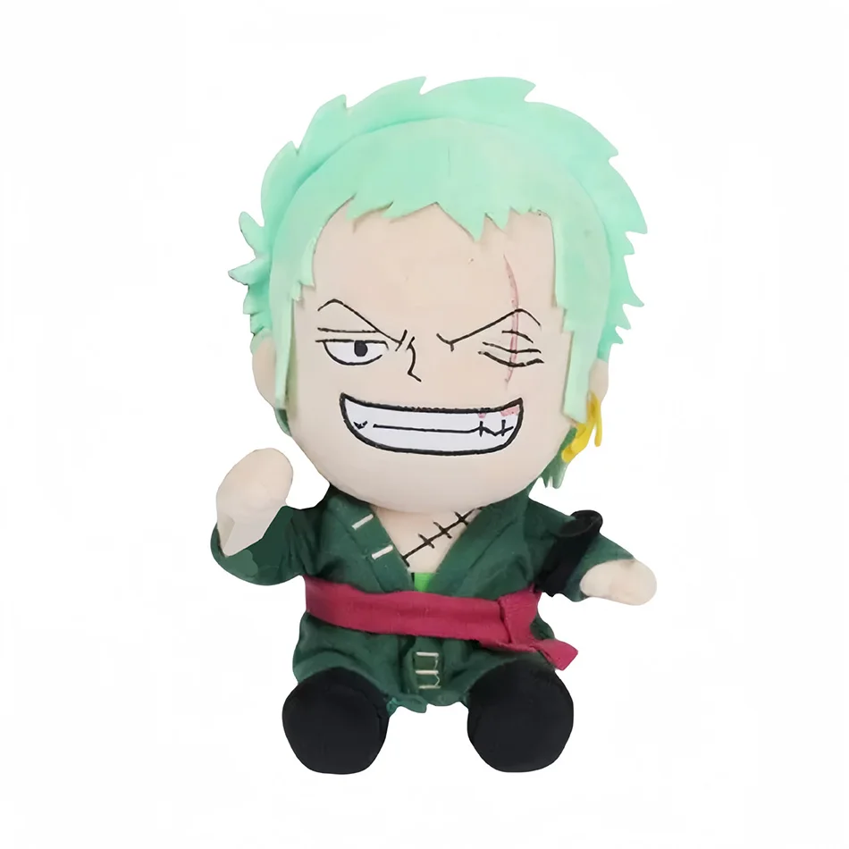 Descubra o Peluche Roronoa Zoro One Piece 20cm, inspirado no lendário espadachim da tripulação do Chapéu de Palha. Seguro, macio e perfeito para fãs de anime. Compre já na Plushie!