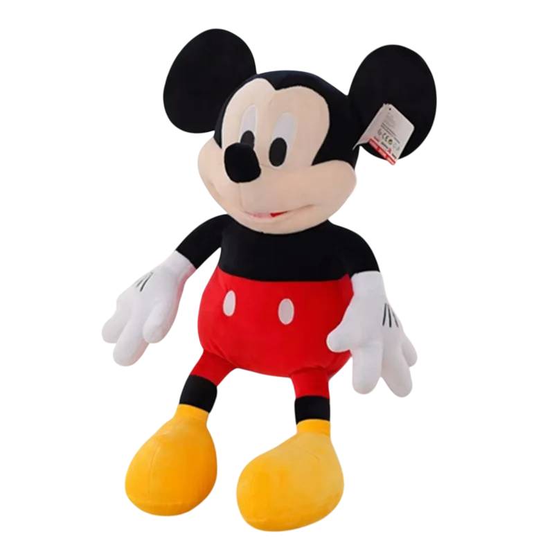 Leve para casa a magia da Disney com este adorável peluche Mickey! Disponível em 30cm e 40cm, com Certificação CE, seguro para crianças +3 anos. Perfeito para abraços e brincadeiras!