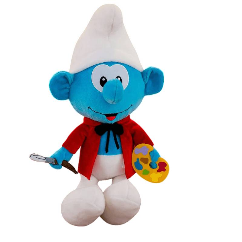 Descobre o Peluche Smurf Pintor de 40cm, perfeito para fãs de arte e aventura! Feito com materiais suaves e seguro para crianças +3 anos. Compra já o teu Smurf Pintor!