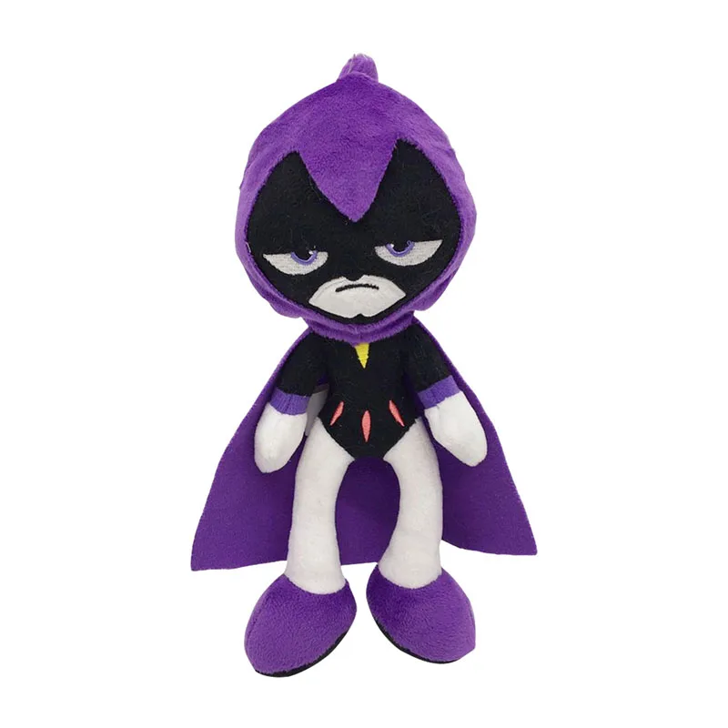 Leva para casa o peluche Raven de Teen Titans Go! com 25 cm de altura. Macio, seguro e certificado CE, é ideal para crianças e colecionadores. Compra já o teu!