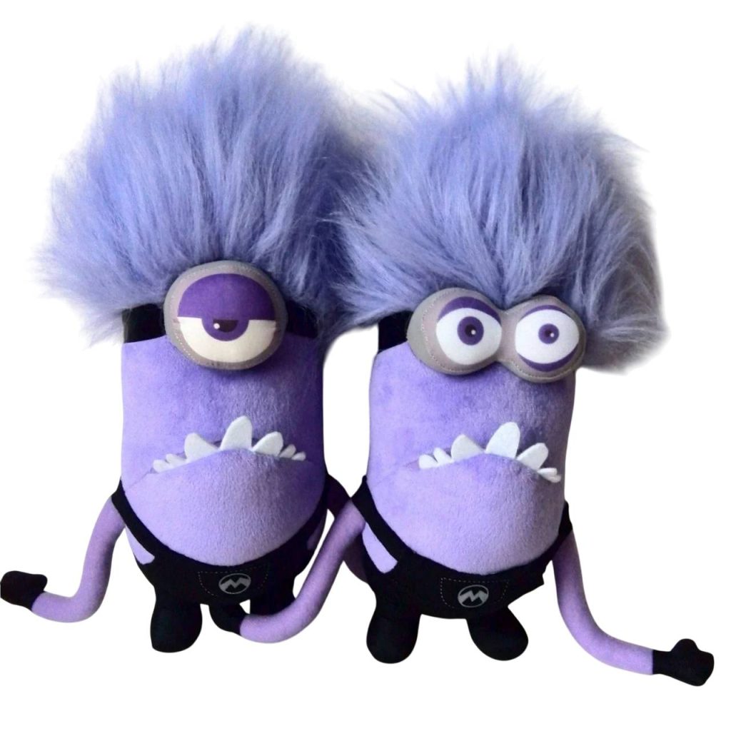 Descobre o Peluche Minions do Mal 30cm, inspirado nos Minions roxos de Gru: O Maldisposto 2! Macio, divertido e perfeito para fãs da saga. Encomenda já!