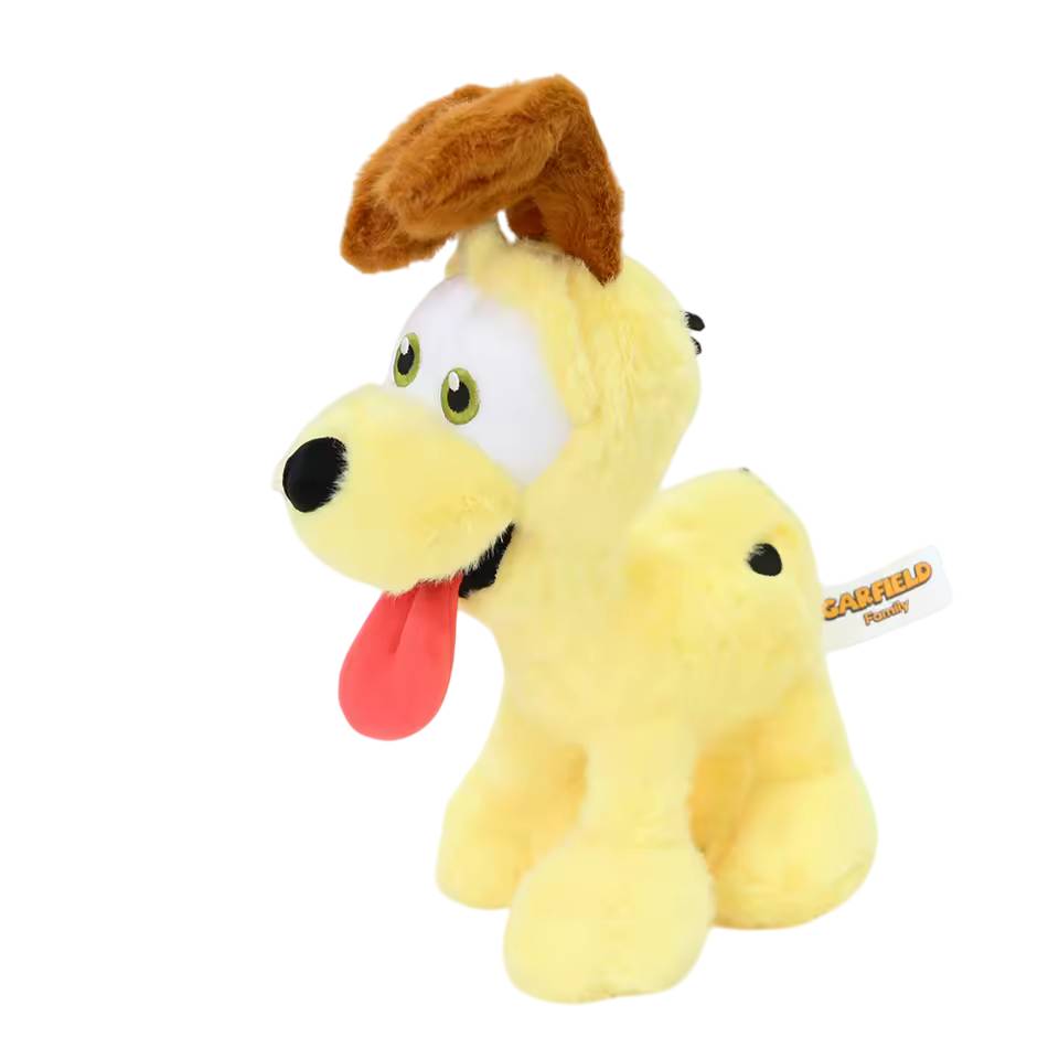 Descobre o Peluche Odie - Garfield 25cm, o cão fiel e brincalhão do Garfield. Suave, de alta qualidade e certificado CE, é perfeito para fãs de todas as idades. Compra já!