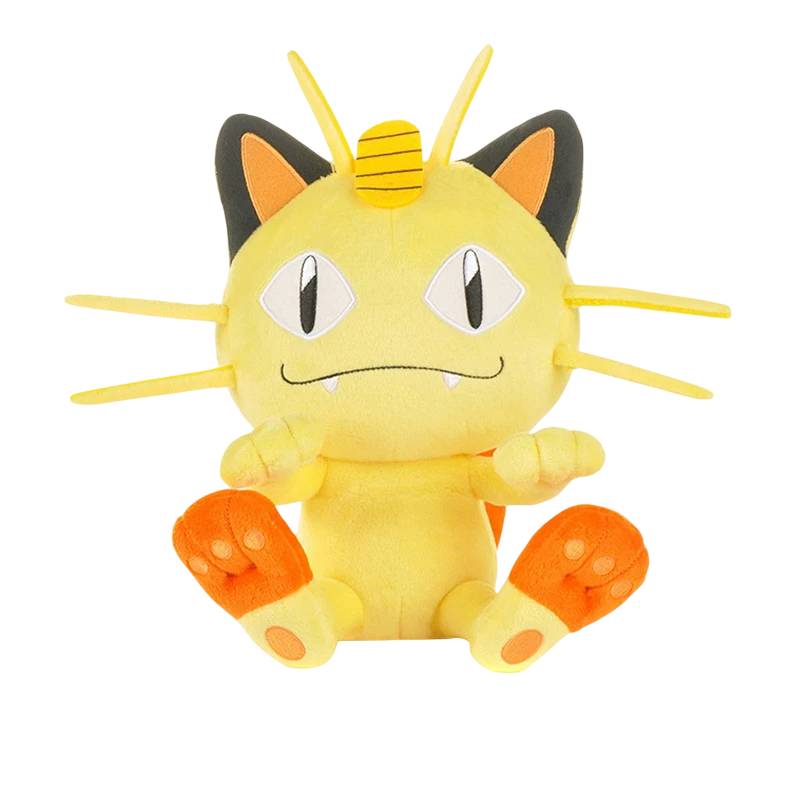 Descobre o peluche de Meowth com 25cm, perfeito para fãs de Pokémon. Suave, certificado CE e ideal para crianças. Envio grátis em Portugal.
