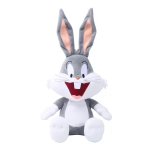 Descobre o Peluche Bugs Bunny dos Looney Tunes! Macio, seguro e disponível em dois tamanhos, é o presente ideal para crianças e fãs das séries infantis clássicas.