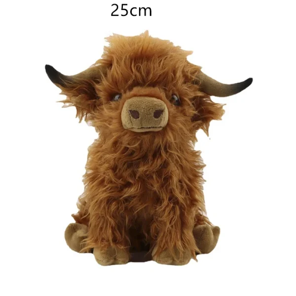 Descobre o Peluche Vaca Highland com 25cm de ternura! Um peluche infantil macio e encantador, inspirado na vaca escocesa. Ideal para fãs de animais da quinta.