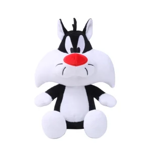 Leva para casa o Peluche Silvestre dos Looney Tunes! Com 20cm de altura, é macio, seguro e ideal para fãs das séries infantis ou como presente para crianças.
