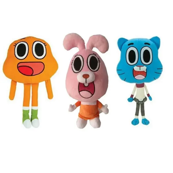 Descobre o peluche Gumball Watterson de 25cm, inspirado na série infantil "O Incrível Mundo de Gumball". Suave, divertido e perfeito para crianças a partir dos 3 anos.