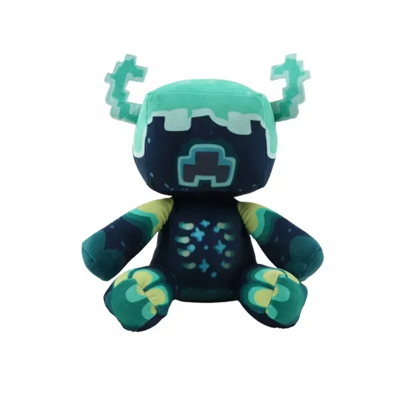 Descobre o temido Warden em versão peluche de 20cm. Macio, seguro e perfeito para fãs de Minecraft e aventuras de fantasia. Ideal para crianças a partir dos 3 anos.