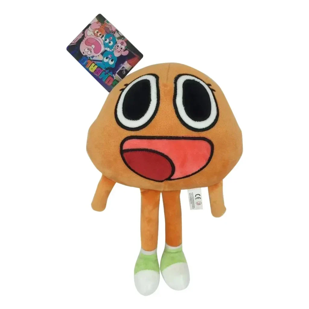 Descobre o peluche Darwin Watterson de 25cm, inspirado na série infantil "O Incrível Mundo de Gumball". Perfeito para crianças a partir dos 3 anos e fãs da série.