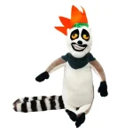 Leva o irreverente Rei Juliano de Madagáscar para casa com este peluche de 30cm. Macio, seguro e perfeito para fãs de filmes de aventura e fantasia.