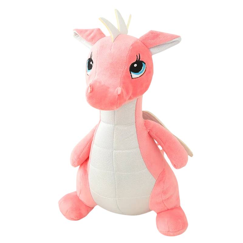 Peluche Dragão - Rosa Descobre o Peluche Dragão ideal para os pequenos aventureiros! Disponível em 3 tamanhos, super macio e com certificação CE. Um presente mágico e seguro!