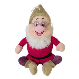 Descobre o Peluche Mestre, o anão sábio e carismático de Branca de Neve. Suave, fiel ao original e ideal para crianças e colecionadores Disney!