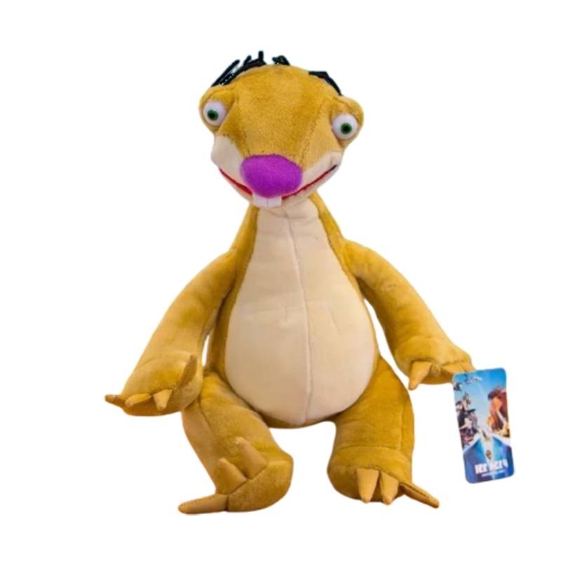 Descobre o Peluche Sid da Idade do Gelo, disponível em 20cm ou 27cm. Um peluche infantil divertido, com Certificado CE, ideal para fãs de filmes de aventura e fantasia.