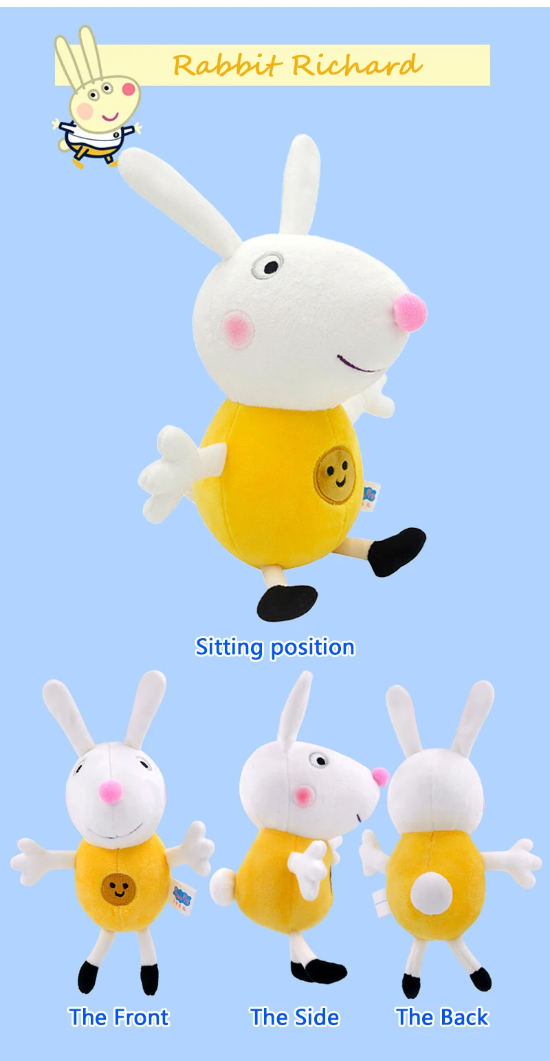 Peluche Coelho César – Porquinha Peppa 28cm Descubra o Peluche Coelho César da Porquinha Peppa em 28cm. Um boneco macio, divertido e ideal para crianças que adoram a série. Envio grátis em Portugal!