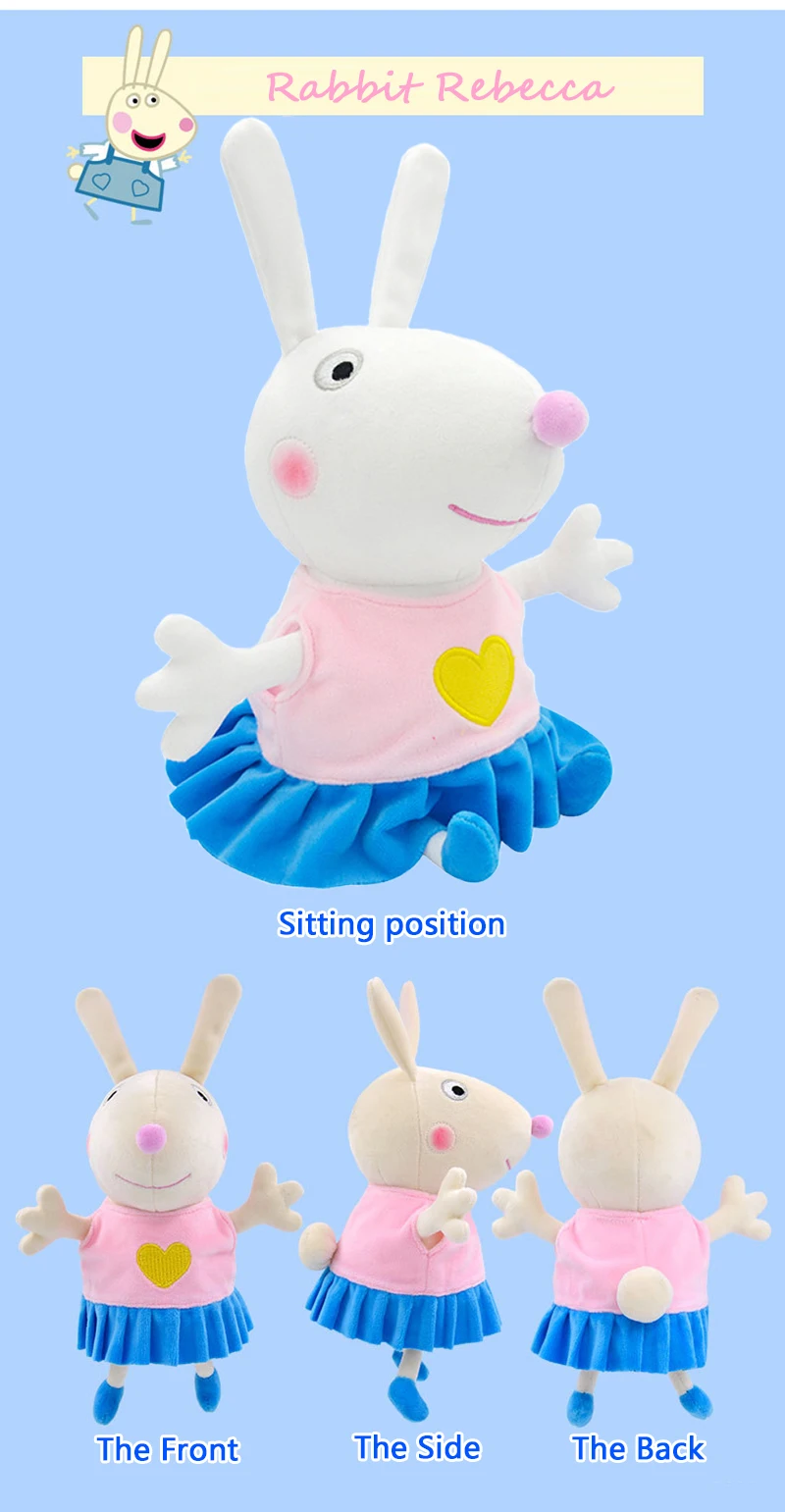Peluche Coelha Carolina – Porquinha Peppa 28cm Descubra o peluche Coelha Carolina da Porquinha Peppa em 28cm. Macio, divertido e perfeito para abraçar, é o presente ideal para fãs da série. Envio grátis em Portugal.