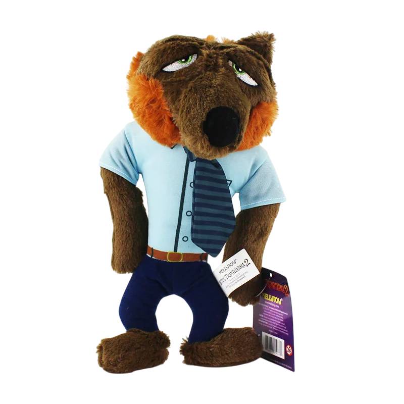 Descubra o Peluche Lobisomen Wayne do Hotel Transylvania em versão 30cm. Um peluche infantil macio, seguro e certificado CE, ideal para crianças e colecionadores de filmes de aventura e fantasia.
