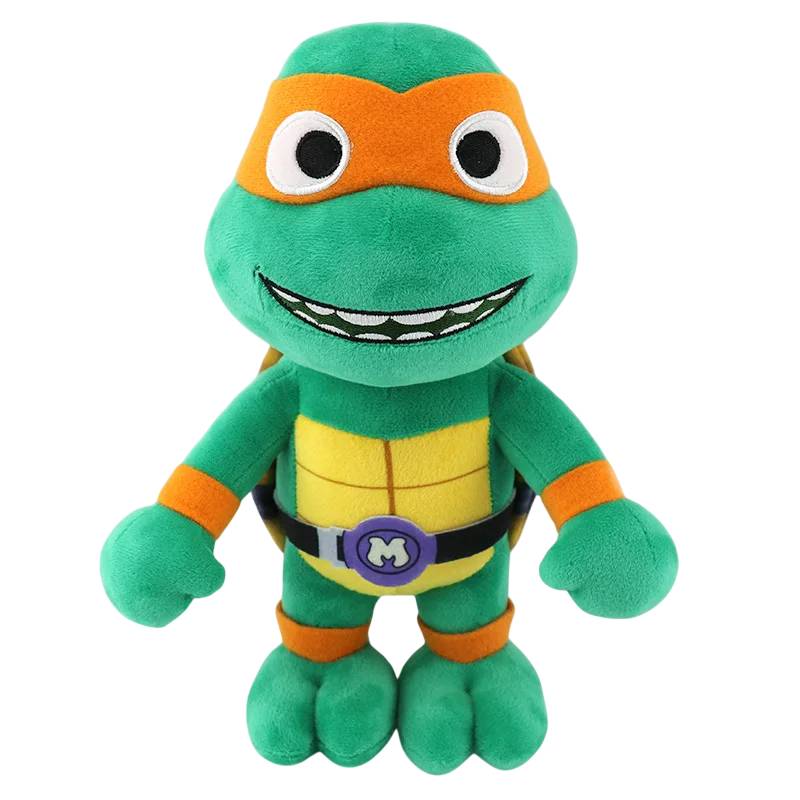 Descobre o Peluche Miguel Ângelo – Tartarugas Ninja 22cm, um peluche infantil certificado CE. Macio e divertido, é perfeito para fãs dos filmes de aventura e fantasia ou para colecionadores das Tartarugas Ninja.