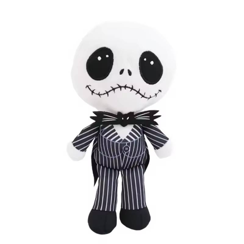 Descubra o Peluche Jack Skellington de O Estranho Mundo de Jack. Suave, detalhado e disponível em vários tamanhos, é perfeito para crianças e fãs dos filmes Disney.