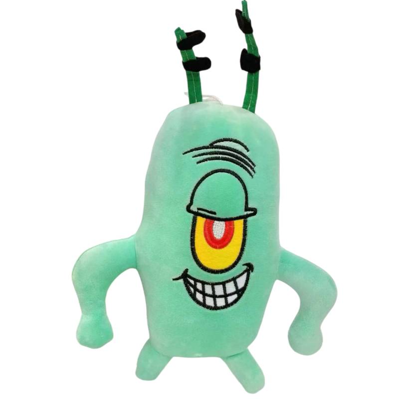 Peluche Plâncton - SpongeBob SquarePants 25cm Descubra o Peluche Plâncton 25cm, inspirado na série SpongeBob SquarePants. Macio, seguro e ideal para fãs da Nickelodeon. Envio gratuito em Portugal.
