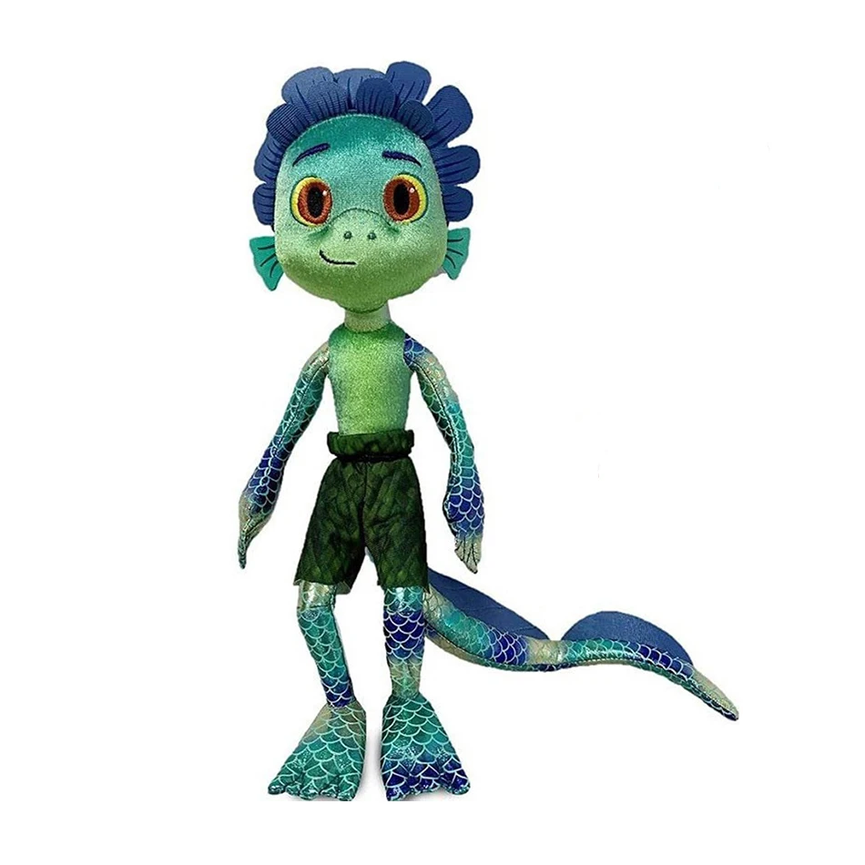 Descubra o Peluche Luca Paguro 45cm, um Peluche Infantil macio e certificado CE inspirado no filme Luca da Disney Pixar. Perfeito para fãs de Peluches Luca Disney e filmes de fantasia.