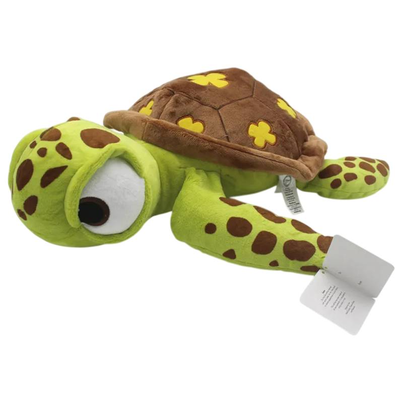 Compre o Peluche Tartaruga Curto Nemo Disney 40cm, macio e certificado CE. Inspirado em Finding Nemo, perfeito para crianças e fãs Disney.