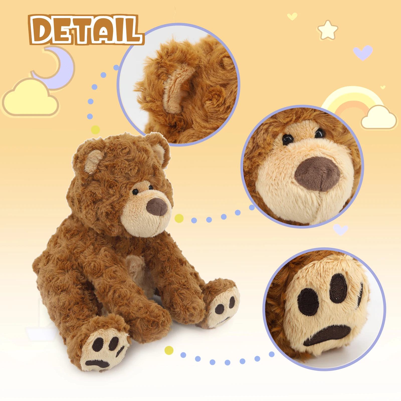 Peluche Urso 25cm - Peluche Infantil de Animal da Floresta Descubra o Peluche Urso 25cm, macio e certificado CE. Um peluche infantil perfeito para crianças +3 anos, ideal para brincar, oferecer ou decorar com ternura.
