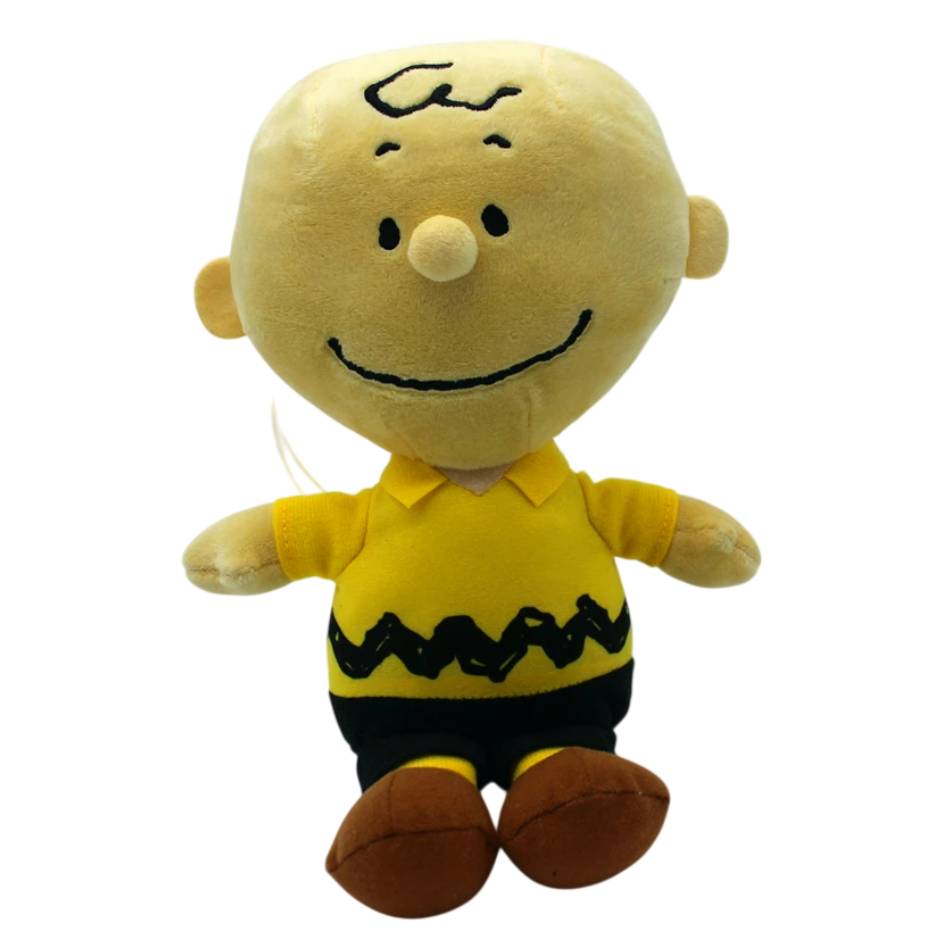Descubra o Peluche Charlie Brown - O Mundo de Snoopy 28cm. Um peluche infantil macio e divertido inspirado no universo Peanuts e nas aventuras de Snoopy.