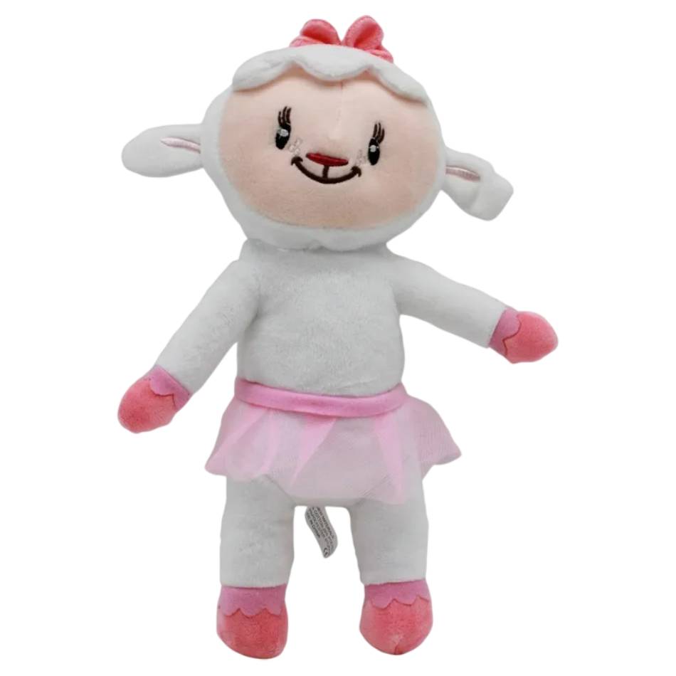 Descubra o Peluche Lãzinha - Doutora Brinquedos 25cm, inspirado na adorável personagem de Doc McStuffins. Um peluche infantil macio e perfeito para fãs da Disney Junior.