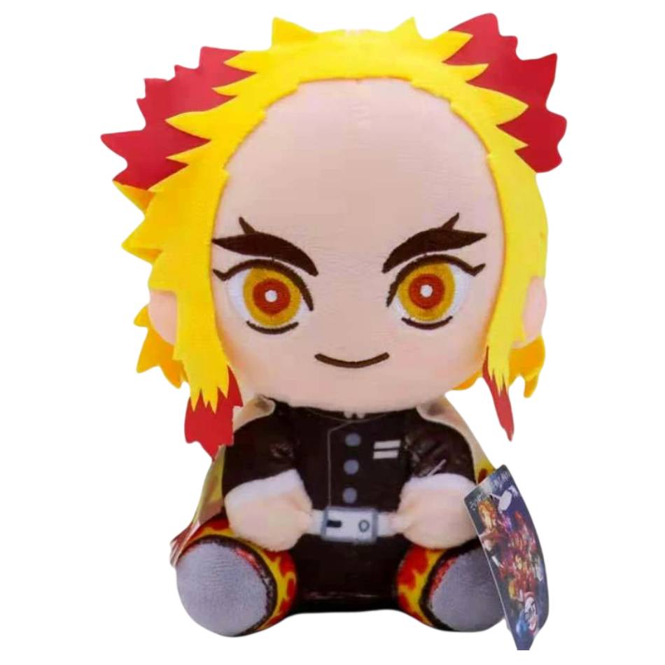 Compre o Peluche Kyojuro Rengoku 20cm de Demon Slayer. Um peluche macio e detalhado, perfeito para fãs de anime, colecionadores e crianças. Certificação CE.