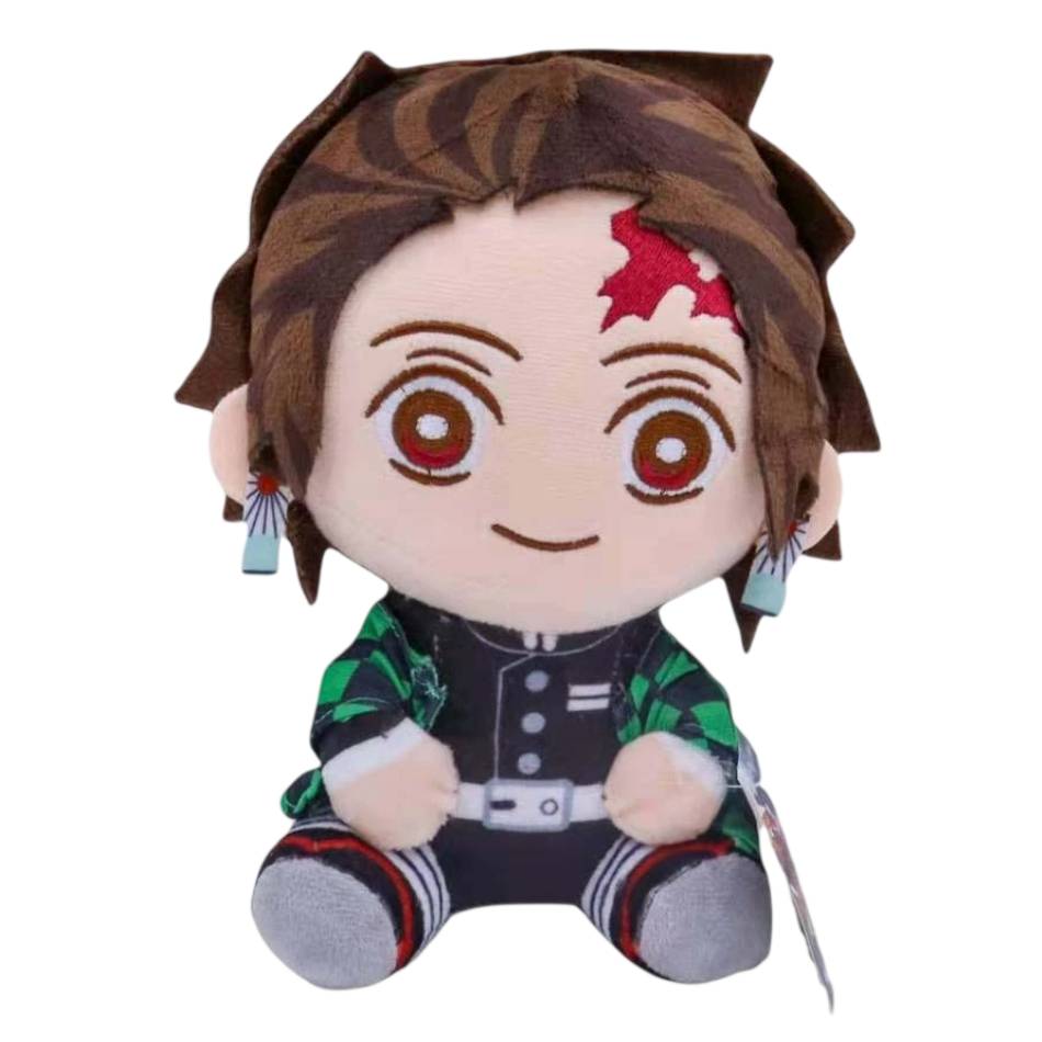 Compre o Peluche Tanjiro Kamado 20cm de Demon Slayer. Um peluche macio e detalhado, perfeito para fãs de anime, colecionadores e crianças. Certificação CE.