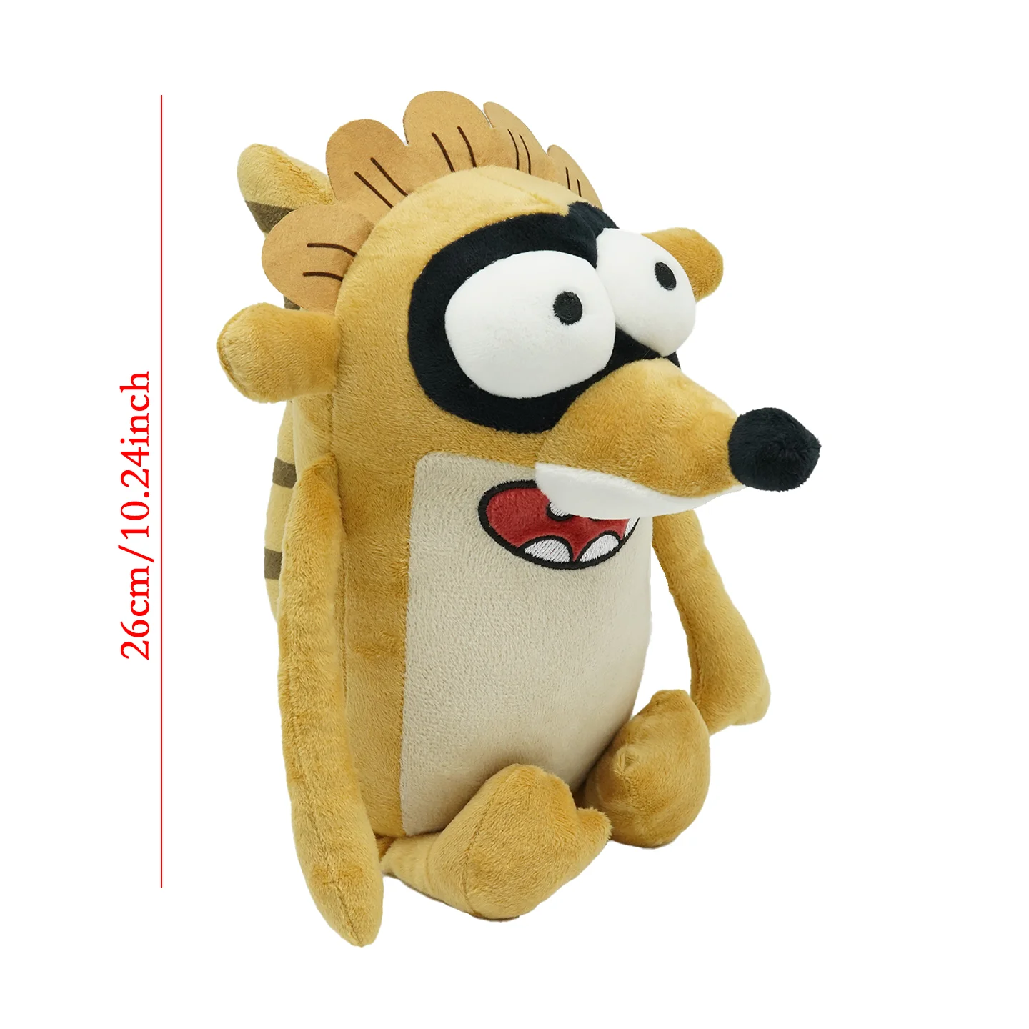 Peluche Rigby - Regular Show 26cm - Peluches Cartoon Network Compra o Peluche Rigby de Regular Show com 26cm. Um peluche macio e certificado CE, ideal para fãs da Cartoon Network, colecionadores e crianças +3 anos.