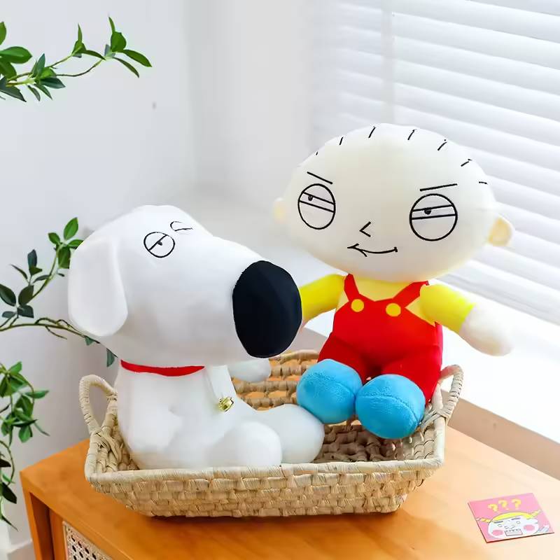 Peluches Family Guy 2 Descobre os Peluches do Family Guy: Stewie Griffin, Brian Griffin e Meg Griffin em versões macias e divertidas. Compra online na Plushie.