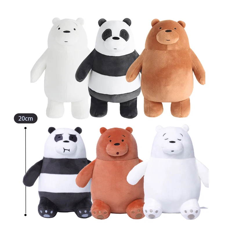 Peluche Pardo - Nós, os Ursos | We Bare Bears Descubra o Peluche Pardo de Nós, os Ursos. Peluche macio disponível em 20 cm e 24 cm, ideal para fãs de We Bare Bears e da Cartoon Network.