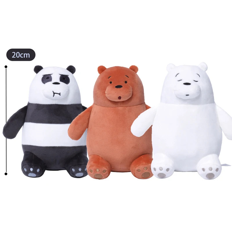 Peluche Pardo - Nós, os Ursos | We Bare Bears Descubra o Peluche Pardo de Nós, os Ursos. Peluche macio disponível em 20 cm e 24 cm, ideal para fãs de We Bare Bears e da Cartoon Network.