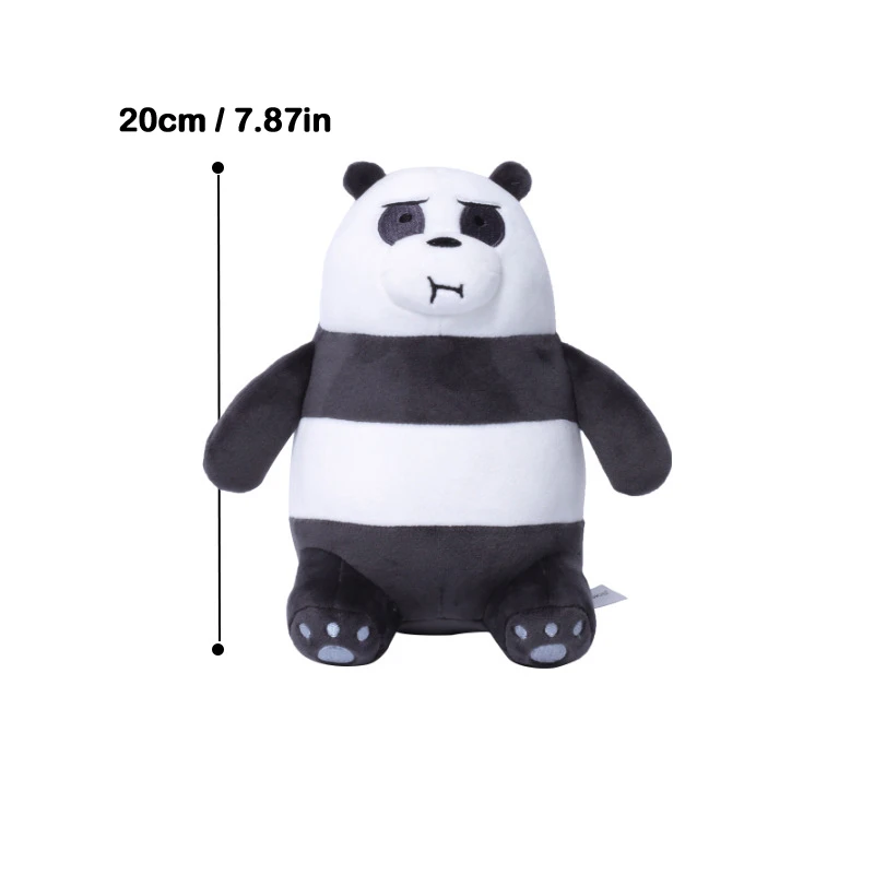 Peluche Panda - Nós, os Ursos | We Bare Bears Compre o Peluche Panda de Nós, os Ursos. Peluche macio disponível em 20 cm e 24 cm, ideal para fãs de We Bare Bears e da Cartoon Network.