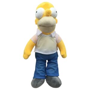 Peluche Homer Simpson 43cm de Os Simpsons. Grande, macio e divertido, é perfeito para fãs de Springfield, colecionadores e amantes da icónica série.